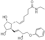 structure of CAS# 951319-59-8, (5Z)-7-[(1R,2R,3R,5S)-3,5-二羟基-2-[(1E,3R)-3-羟基-4-苯氧基-1-丁烯-1-基]环戊基]-N-乙基-5-庚烯酰胺
