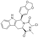 CAS 登录号：951661-81-7, (1R,3R)-1-(1,3-苯并二氧杂环戊烯-5-基)-2-(2-氯乙酰基)-N-甲基-1,3,4,9-四氢吡啶并[3,4-b]吲哚-3-甲酰胺