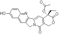 CAS 登录号：951770-22-2, (4S)-4-乙酰氧基-4-乙基-9-羟基-1H-吡喃并[3',4':6,7]吲嗪并[1,2-b]喹啉-3,14(4H,12H)-二酮