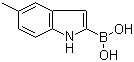 structure of CAS# 953411-08-0, 5-甲基-1H-吲哚-2-硼酸
