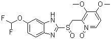 CAS # 953787-60-5, Pantoprazole N-oxide, 6-(Difluoromethoxy)-2-[[(3,4-dimethoxy-1-oxido-2-pyridinyl)methyl]sulfinyl]-1H-benzimidazole