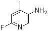 structure of CAS# 954236-33-0, 6-Fluoro-4-methyl-3-pyridinamine