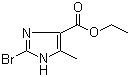 structure of CAS# 95470-42-1, 2-Bromo-5-methyl-1H-imidazole-4-carboxylic acid ethyl ester