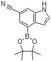 structure of CAS# 955979-23-4, 4-(4,4,5,5-四甲基-1,3,2-二氧硼杂环戊烷-2-基)-1H-吲哚-6-甲腈