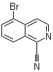 5-溴异喹啉-1-甲腈分子结构 (CAS 956003-76-2)