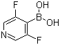 structure of CAS# 956003-87-5, 3,5-二氟吡啶-4-硼酸