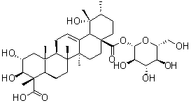 CAS # 95645-51-5, Suavissimoside R1, (2alpha,3beta,4alpha)-2,3,19-Trihydroxy-urs-12-ene-23,28-dioic acid 28-beta-D-glucopyranosyl ester, Suavissimoside F 1