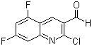 structure of CAS# 956631-90-6, 2-氯-5,7-二氟喹啉-3-甲醛