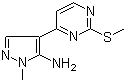 structure of CAS# 956721-98-5, 1-甲基-4-[2-(甲硫基)-4-嘧啶基]-1H-吡唑-5-胺