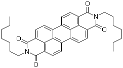 structure of CAS# 95689-91-1, N,N'-双(N-庚基)-3,4,9,10-苝二甲酰亚胺