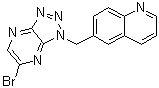 structure of CAS# 956907-14-5, 6-[(6-Bromo-1H-1,2,3-triazolo[4,5-b]pyrazin-1-yl)methyl]quinoline