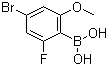 structure of CAS# 957035-32-4, 4-溴-2-氟-6-甲氧基苯硼酸