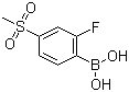 structure of CAS# 957060-85-4, B-[2-氟-4-(甲基磺酰基)]苯硼酸