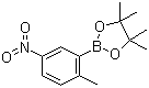 structure of CAS# 957062-84-9, 2-Methyl-5-nitrophenylboronic acid pinacol ester