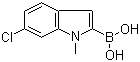 structure of CAS# 957066-11-4, 6-Chloro-1-methylindole-2-boronic acid