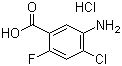 CAS 登录号：957120-34-2, 5-氨基-4-氯-2-氟苯甲酸盐酸盐
