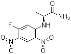 structure of CAS# 95713-52-3, N-(2,4-二硝基-5-氟苯基)-L-丙氨酰胺
