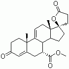 structure of CAS# 95716-70-4, (7a,17a)-17-羟基-3-氧代-孕甾-4,9(11)-二烯-7,21-二羧酸 gamma-内酯甲酯