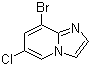 structure of CAS# 957187-27-8, 8-溴-6-氯咪唑并[1,2-a]吡啶