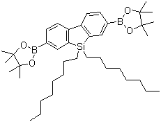 structure of CAS# 958293-23-7, 9,9-二辛基-9H-9-硅杂芴-2,7-双(硼酸频哪醇酯)