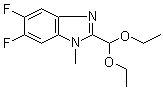 structure of CAS# 958863-37-1, 2-(二乙氧基甲基)-5,6-二氟-1-甲基-1H-苯并咪唑