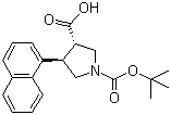 structure of CAS# 959577-47-0, N-Boc-(3S,4R)-4-(1-萘基)吡咯烷-3-羧酸