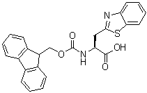 structure of CAS# 959583-56-3, (alphaS)-alpha-[[(9H-芴-9-基甲氧基)羰基]氨基]-2-苯并噻唑丙酸