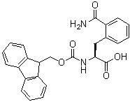 structure of CAS# 959583-60-9, (2S)-3-(2-氨基甲酰苯基)-2-(芴甲氧羰基氨基)丙酸