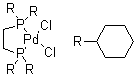 structure of CAS# 96165-44-5, Dichloro[1,2-bis(dicyclohexylphosphino)ethane]palladium