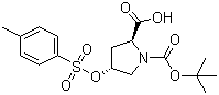 CAS 登录号：96314-28-2, (2S,4R)-4-[[(4-甲基苯基)磺酰基]氧基]-1,2-吡咯烷二甲酸 1-叔丁酯