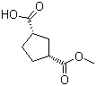 structure of CAS# 96382-85-3, 顺式-1,3-环戊烷二羧酸单甲酯