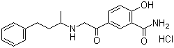CAS # 96441-14-4, Labetalone hydrochloride, 2-Hydroxy-5-(2-(4-phenylbutan-2-ylamino)acetyl)benzamide hydrochloride