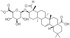 CAS # 96553-02-5, (3beta,4alpha)-17-Carboxy-23-oxo-28-norolean-12-en-3-yl-beta-D-glucopyranosiduronic acid 6-methyl ester