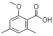 structure of CAS# 96881-90-2, 2-甲氧基-4,6-二甲基苯甲酸