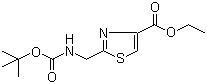 structure of CAS# 96929-05-4, Ethyl 2-((tert-butoxycarbonylamino)methyl)thiazole-4-carboxylate