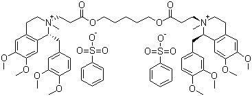 structure of CAS# 96946-42-8, 顺苯磺阿曲库铵