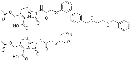 structure of CAS# 97468-37-6, Cephapirin benzathine