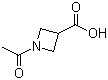 structure of CAS# 97628-91-6, 1-乙酰基-3-氮杂环丁烷羧酸
