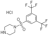 structure of CAS# 97630-12-1, 1-[[3,5-双(三氟甲基)苯基]磺酰基]哌嗪盐酸盐