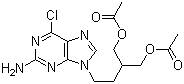 CAS 登录号：97845-60-8, 9-(4-乙酰氧基-3-乙酰氧甲基丁基)-2-氨基-6-氯嘌呤