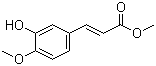 CAS # 97966-29-5, Methyl (E)-3'-hydroxy-4'-methoxycinnamate, 3-(3-Hydroxy-4-methoxyphenyl)-2-propenoic acid methyl ester