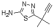 structure of CAS# 97987-64-9, 5-(1,1-Dimethylprop-2-ynyl)-1,3,4-thiadiazol-2-amine