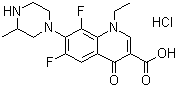 structure of CAS# 98079-52-8, 盐酸洛美沙星