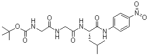 CAS 登录号：98210-71-0, N-[叔丁氧羰基]甘氨酰甘氨酰-N-(4-硝基苯基)-L-亮氨酰胺