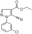 structure of CAS# 98476-16-5, 1-(3-氯苯基)-5-氰基-1H-吡唑-4-羧酸乙酯
