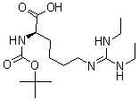 CAS 登录号：98500-77-7, N6-[双(乙基氨基)亚甲基]-N2-[(1,1-二甲基乙氧基)羰基]-D-赖氨酸