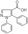structure of CAS# 98700-53-9, 1,5-Diphenyl-1H-pyrazole-4-carboxylic acid