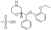CAS 登录号：98769-84-7 (98769-82-5), 瑞波西汀甲磺酸盐, 2-[(2-乙氧基苯氧基)苯甲基]吗啉甲磺酸盐