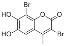 structure of CAS# 98949-03-2, 3,8-二溴-6,7-二羟基-4-甲基-2H-色烯-2-酮