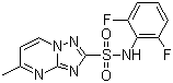 CAS 登录号：98967-40-9, 唑嘧磺草胺, 氟唑嘧磺草胺, N-(2,6-二氟苯基)-5-甲基-1,2,4-三唑并[1,5-a]嘧啶-2-磺酰胺